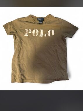 Ralph Lauren Kids Olive Green POLO Graphic Tee
